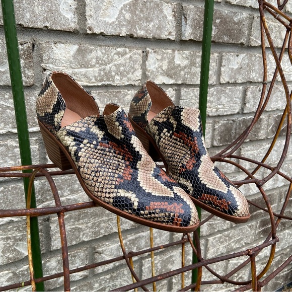 Madewell Gloria Snakeskin Print Pattern Ankle Booties Size 7 - Picture 14 of 14